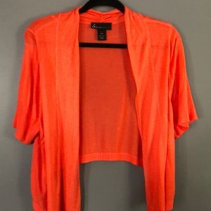 Lane Bryant coral lightweight bolero